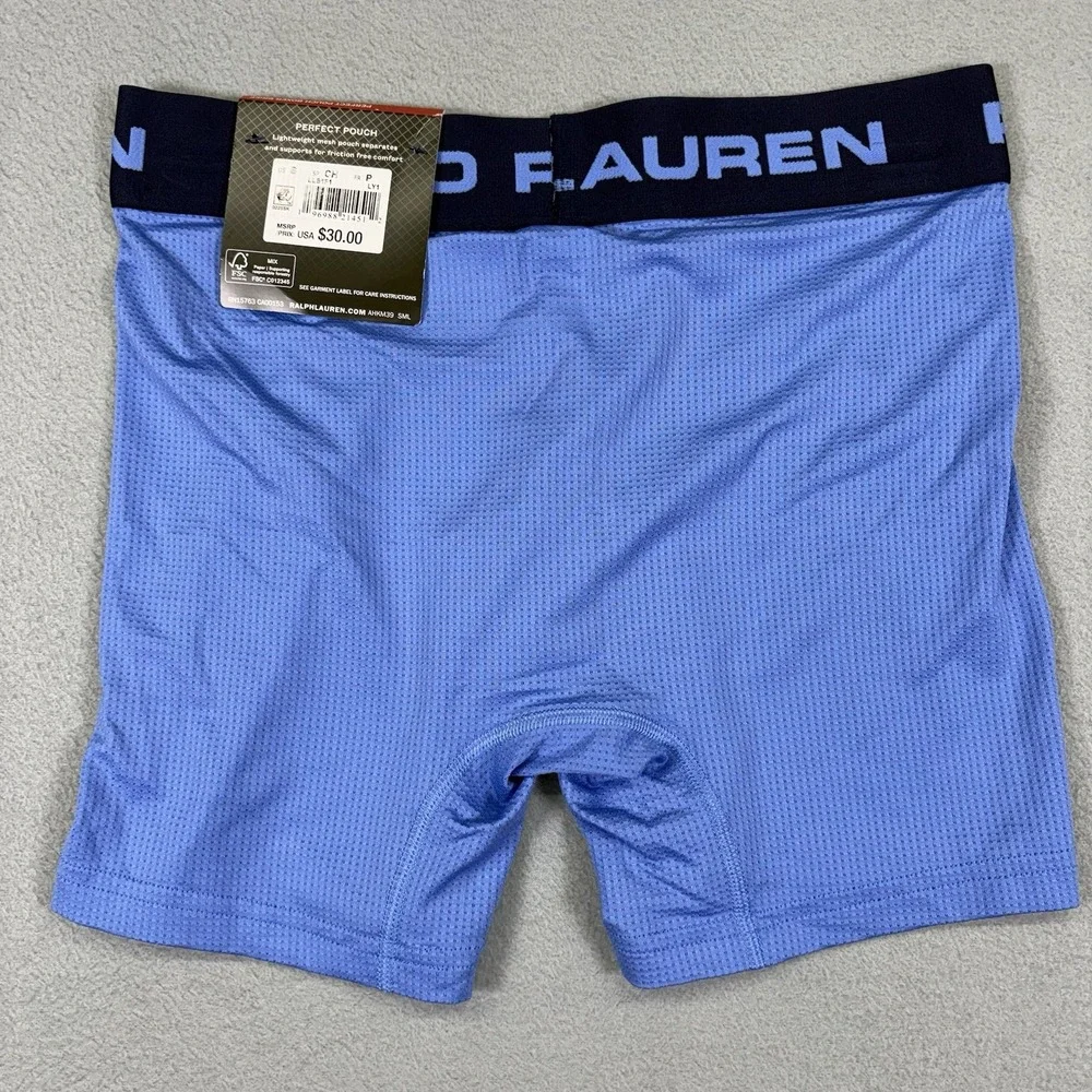 Polo Ralph Lauren Mens Small Perfect Pouch Boxer Brief Blue Mesh NWT
